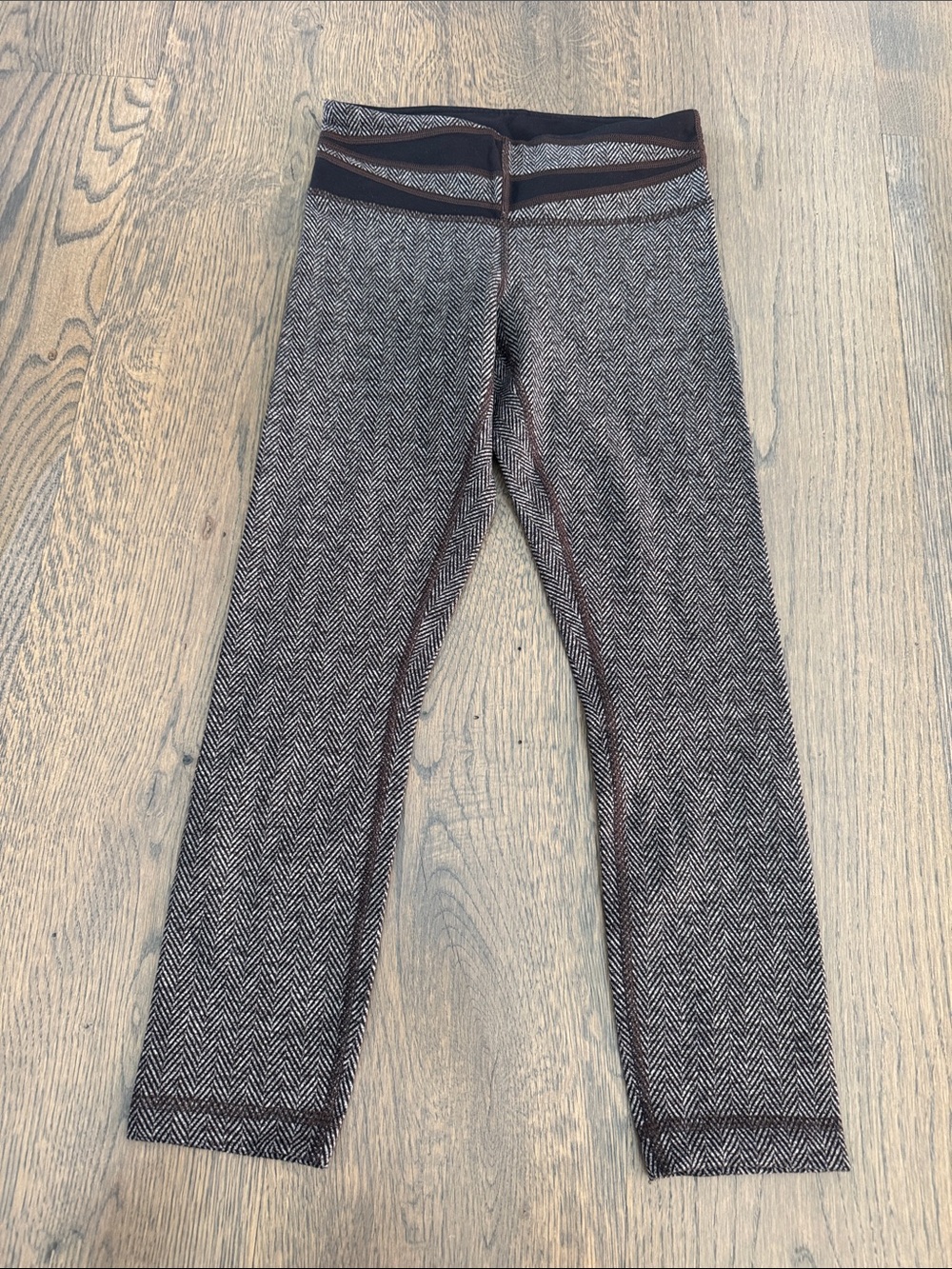 lululemon athletica Black and White Herringbone Leggings